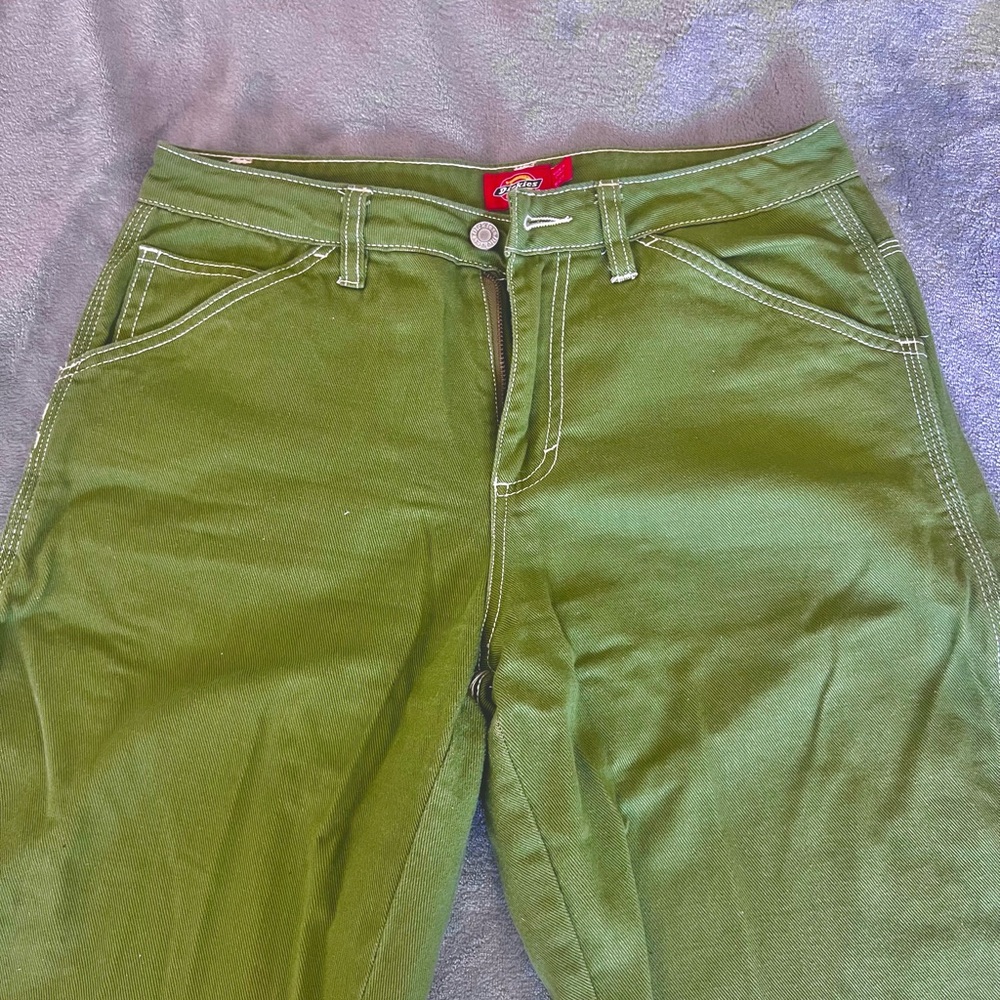 Dickies Women's Straight Leg Jeans - Olive Green